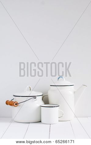 White Vintage Kitchenware