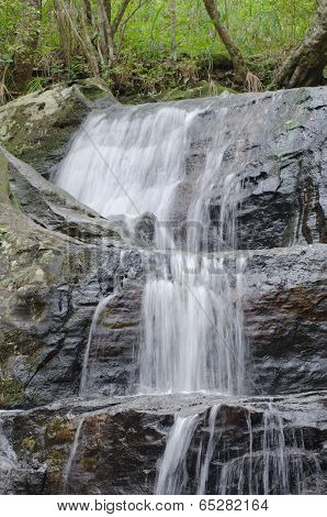 Waterfall In Rain Forest ,thailand.
