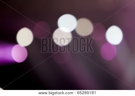 Defocused Entertainment Concert Lighting On Stage, Bokeh.