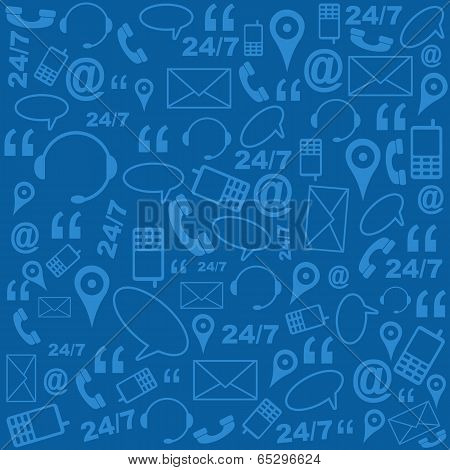 Contact Us Background Pattern Blue