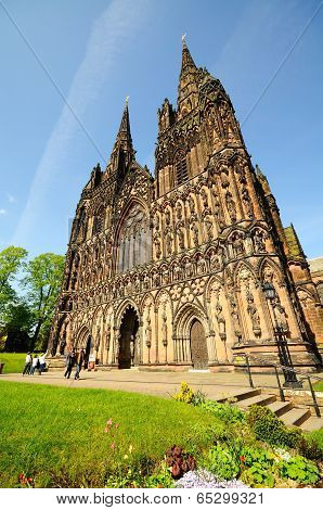 Cathedral West Front, Lichfield.