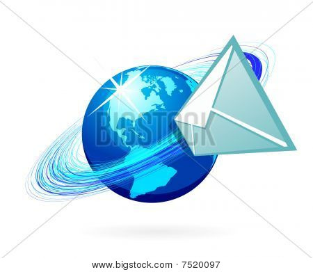 Mail i globusikonet