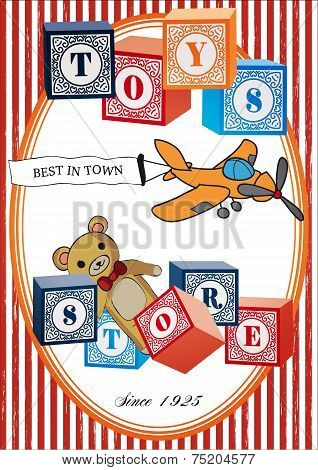 Vintage toys poster
