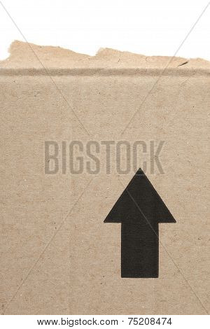 Piece Of Cardboard With Arrow
