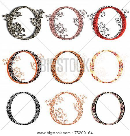 Various Combination Fishnet Letter O.