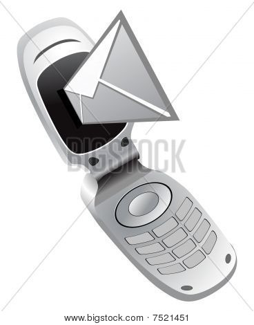 Vektor-Mobiltelefon mit sms