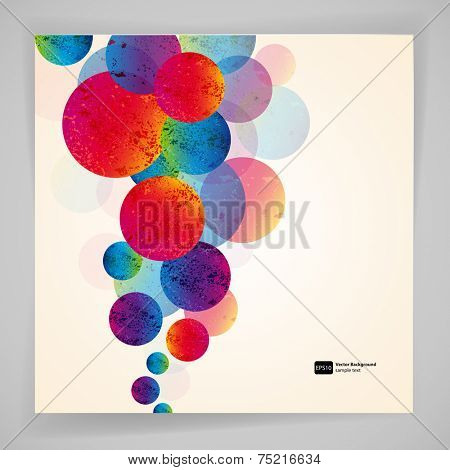 Multicolor abstract bright background. Circles elements for design. Eps10.
