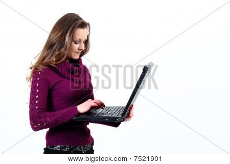 Atractive kvinde med Notebook