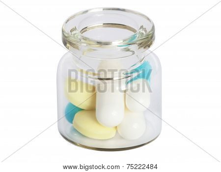 Glass Jar With Pills