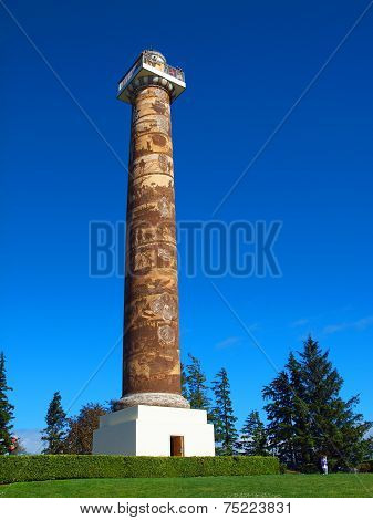 The Astoria Column In Astoria Oregon Usa