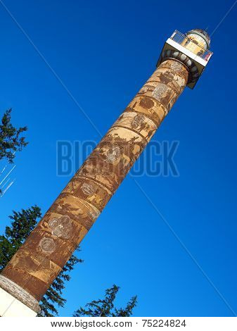 The Astoria Column In Astoria Oregon Usa