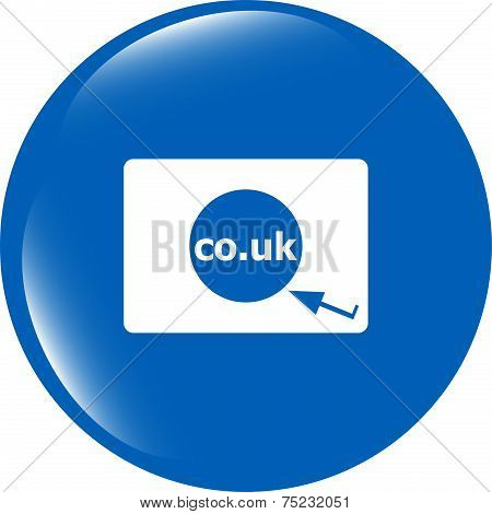 Domain Co.uk Sign Icon. Uk Internet Subdomain Symbol