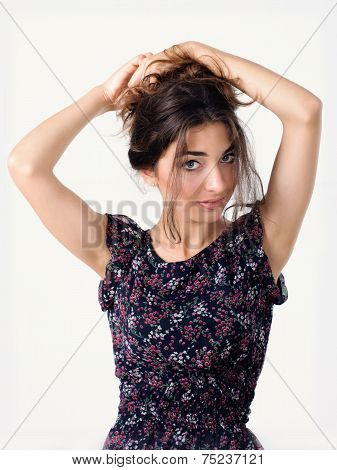 Brunette Posing In The Studio