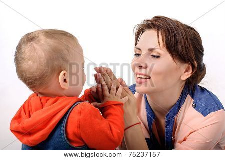 Mother Playing With Her Son