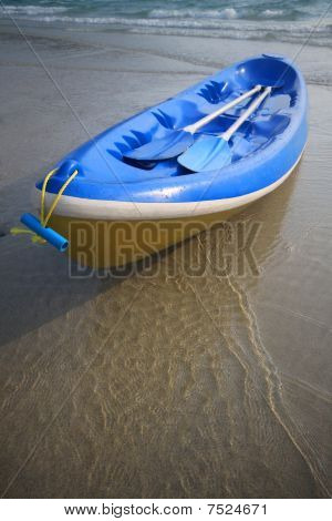 blue kayak