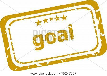 Goal Rubber Stamp Over A White Background