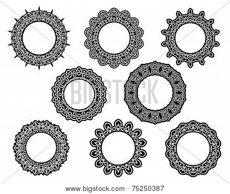 Set of intricate vintage lace frames