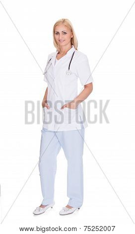 Group Of Doctors Standing In Row