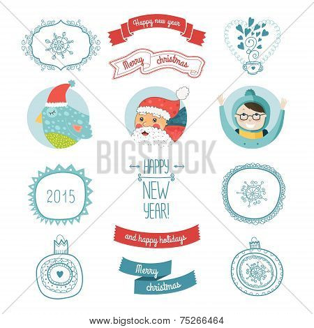 Decorative christmas vector elements