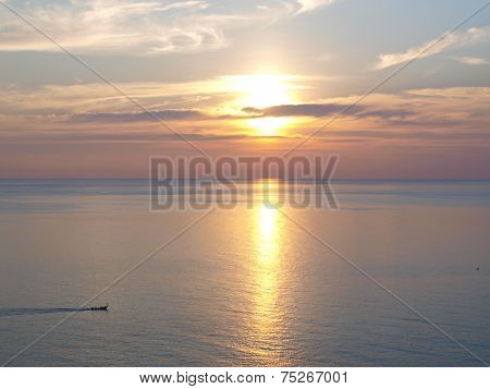 Wonderful sunset at the sea