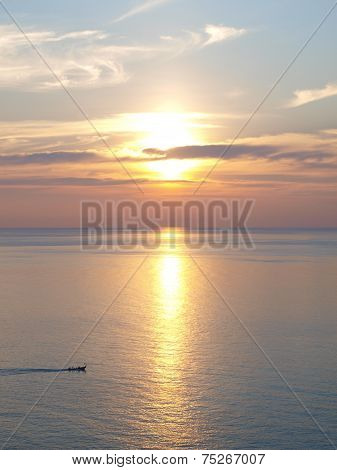 Wonderful sunset at the sea