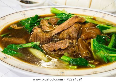 Gourmet Main Entree Course Chinese pork knuckle stew