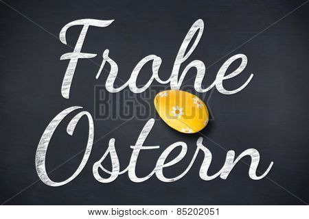 Easter egg against frohe ostern