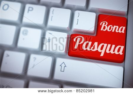 bona pascua against red enter key on keyboard