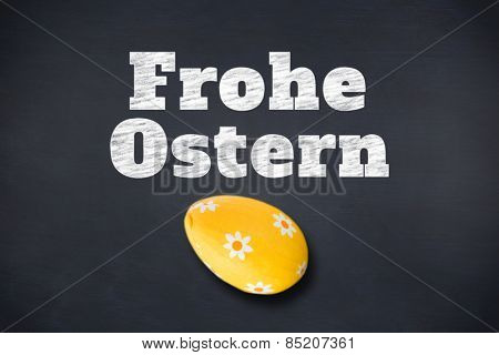 Easter egg against frohe ostern