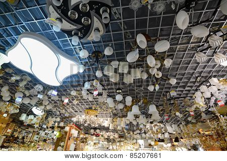 Many Beautiful Chandeliers Light  Store