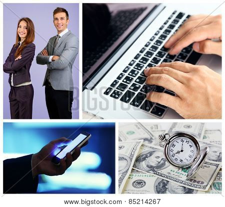 Collage of business photos