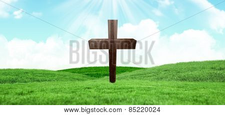 Cross against sky