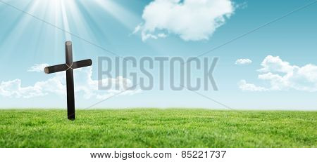 Cross against sky