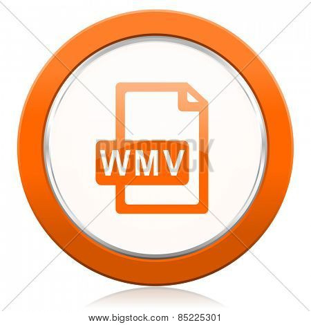 wmv file orange icon  