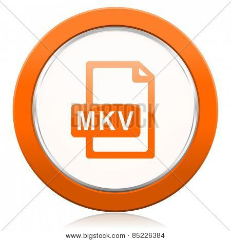 mkv file orange icon  