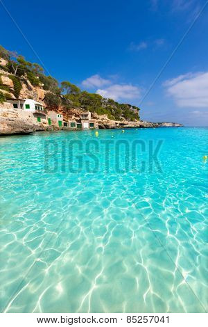 Majorca Cala Llombards Santanyi beach in Mallorca Balearic Island of Spain