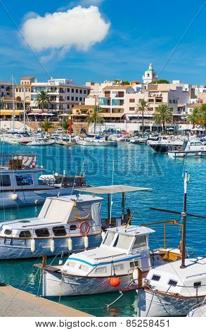 Majorca Cala Ratjada Rajada marina port boats  in Capdepera Mallorca