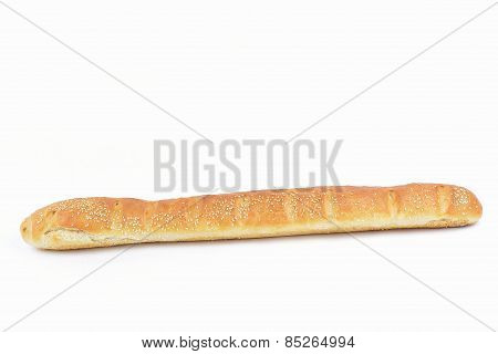 Fresh Homemade Natural Bread  On White Background