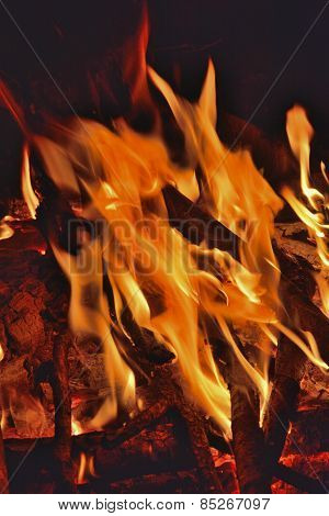 Aflame Wood