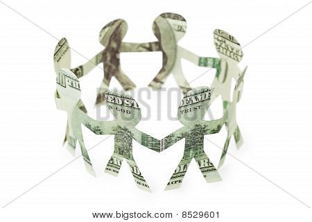 Dólares poco gente danza recortes en anillo