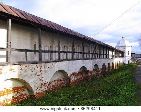 Wall Goritsky monastery in Pereslavl Zaleski