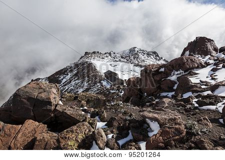 Fresh Snow On Rocks,