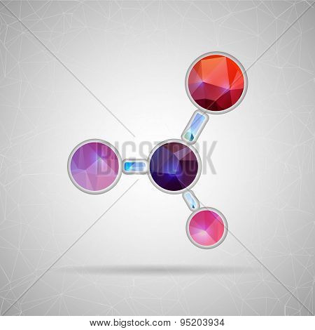 Abstract Creative concept vector icon of moleculas for Web and Mobile Applications isolated on backg
