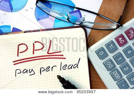 Notepad with Pay per lead PPL.