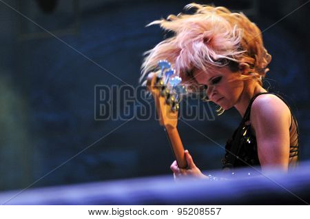 The Subways performing a live concert
