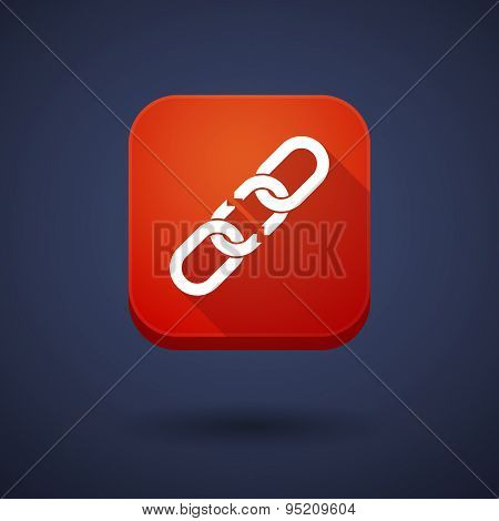 App Button With A Broken Chain