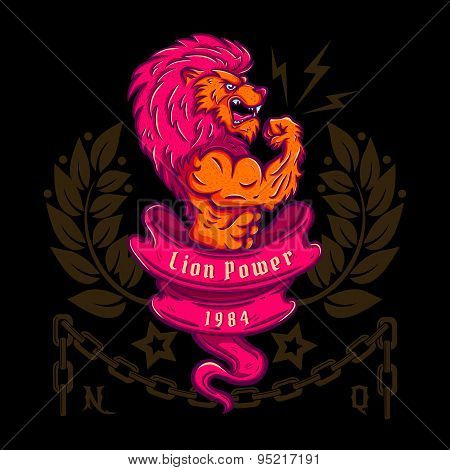 logo lion bodybuilder