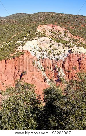 The    Dades Valley In Atlas Red And Nobody