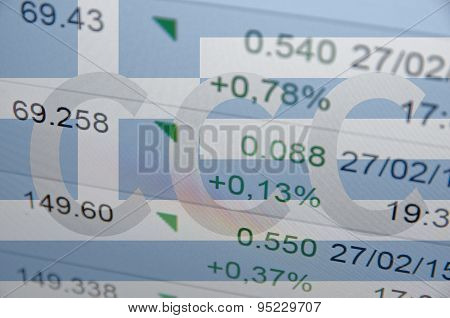 Flag of Greece and Inscription 