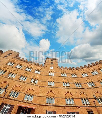 Sansedoni Palace Under A Cloudy Sky